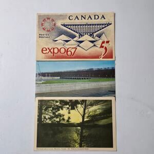 Vintage Canada Postcard Lot of 3 Expo 67 Muskoka Lake Posted 1951 Travel